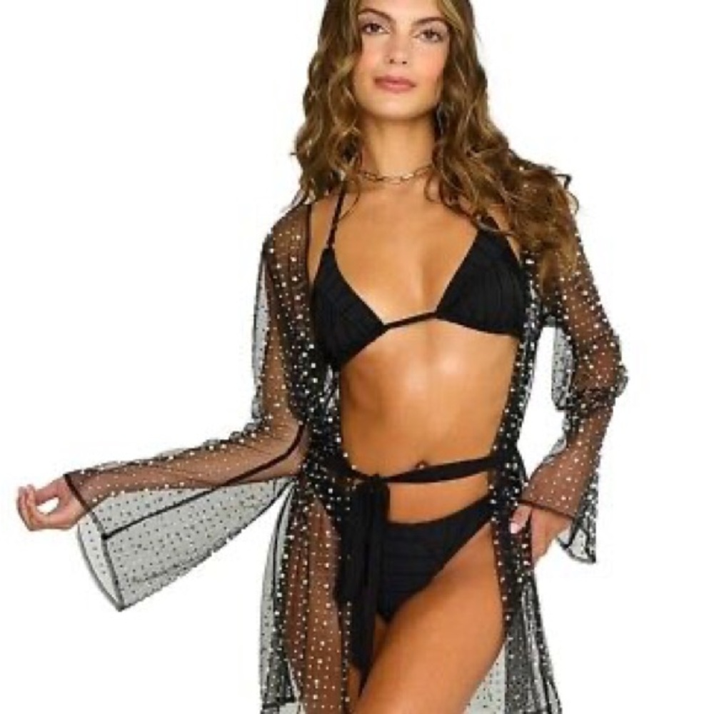 Beach Bunny girl gang robe + matching nova pants NWT